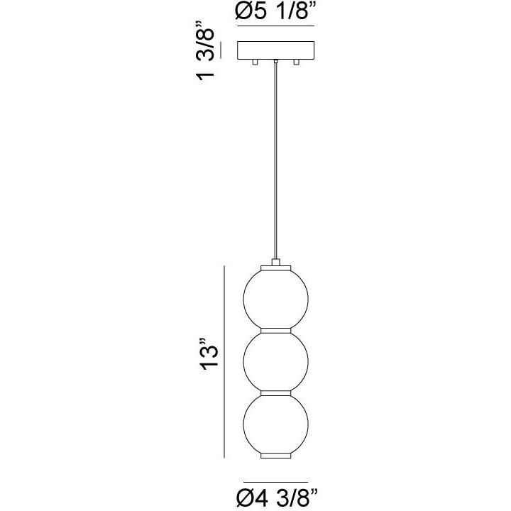 Dango LED 4 inch Oxidized Gold Pendant Ceiling Light