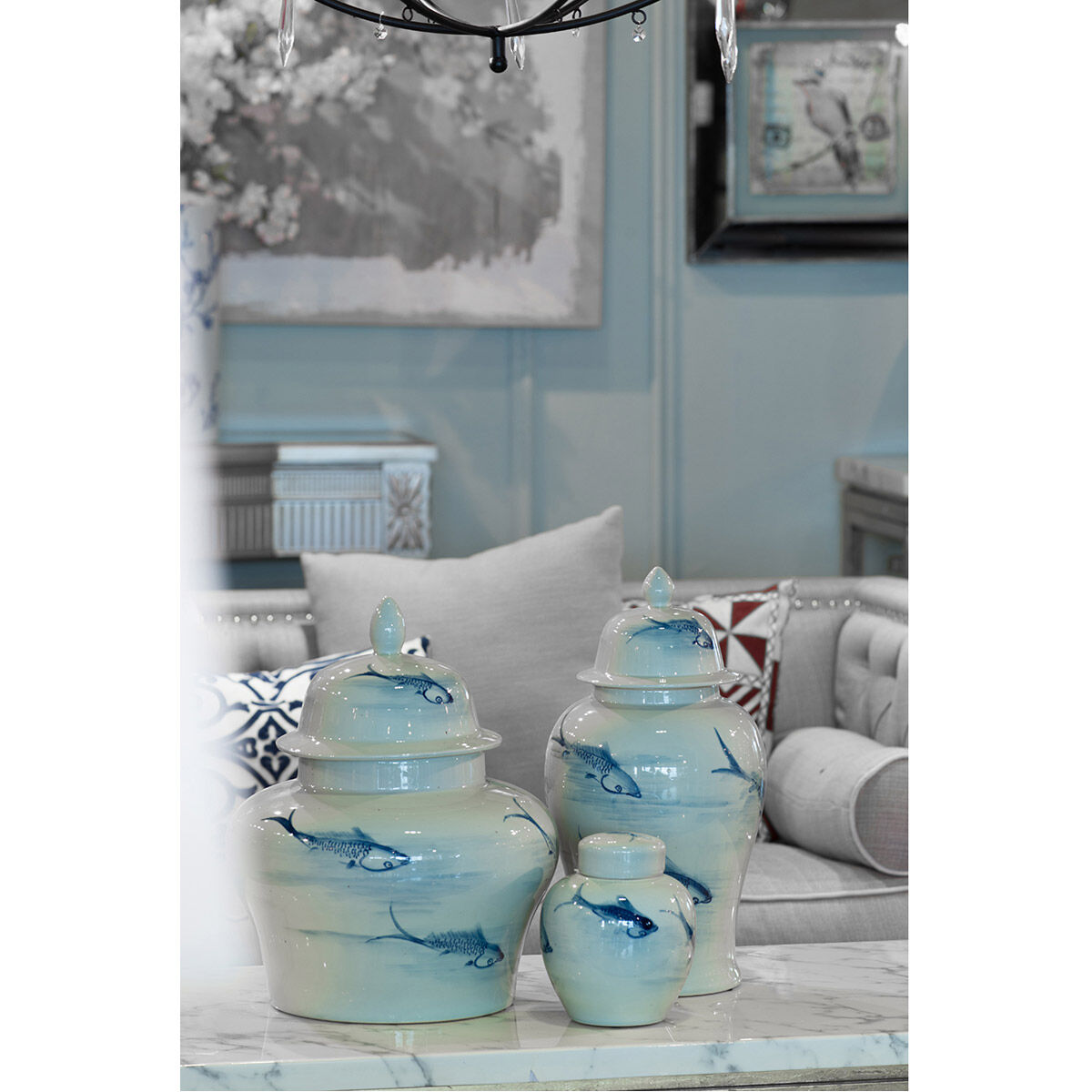 Koi 7.9 X 6.5 inch Vase, Set of 2