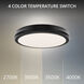 Parthenon LED 10 inch Black Flush Mount Ceiling Light in 3000K, dweLED