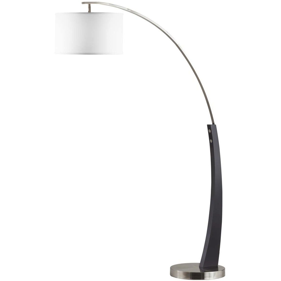 Plimpton 72 inch 100.00 watt Espresso and Brushed Nickel Arc Floor Lamp Portable Light