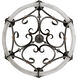 Madera 6 Light 28 inch Antique Black Iron Chandelier Ceiling Light