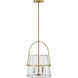 Tournon 15 inch Heritage Brass with Polished White Indoor Pendant Ceiling Light