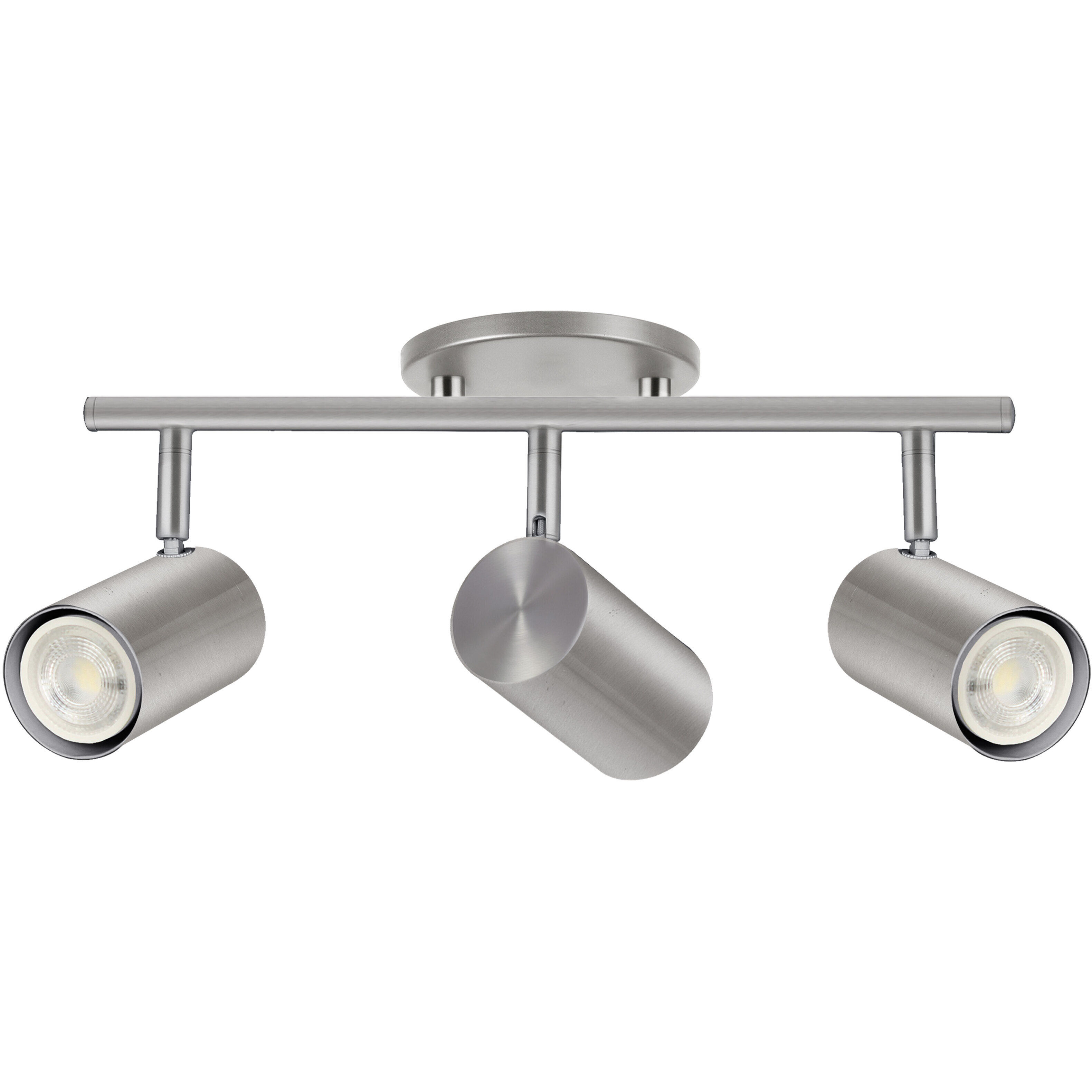 Taylor 3 Light 120 Satin Chrome Track Light Ceiling Light, Fixed Arm