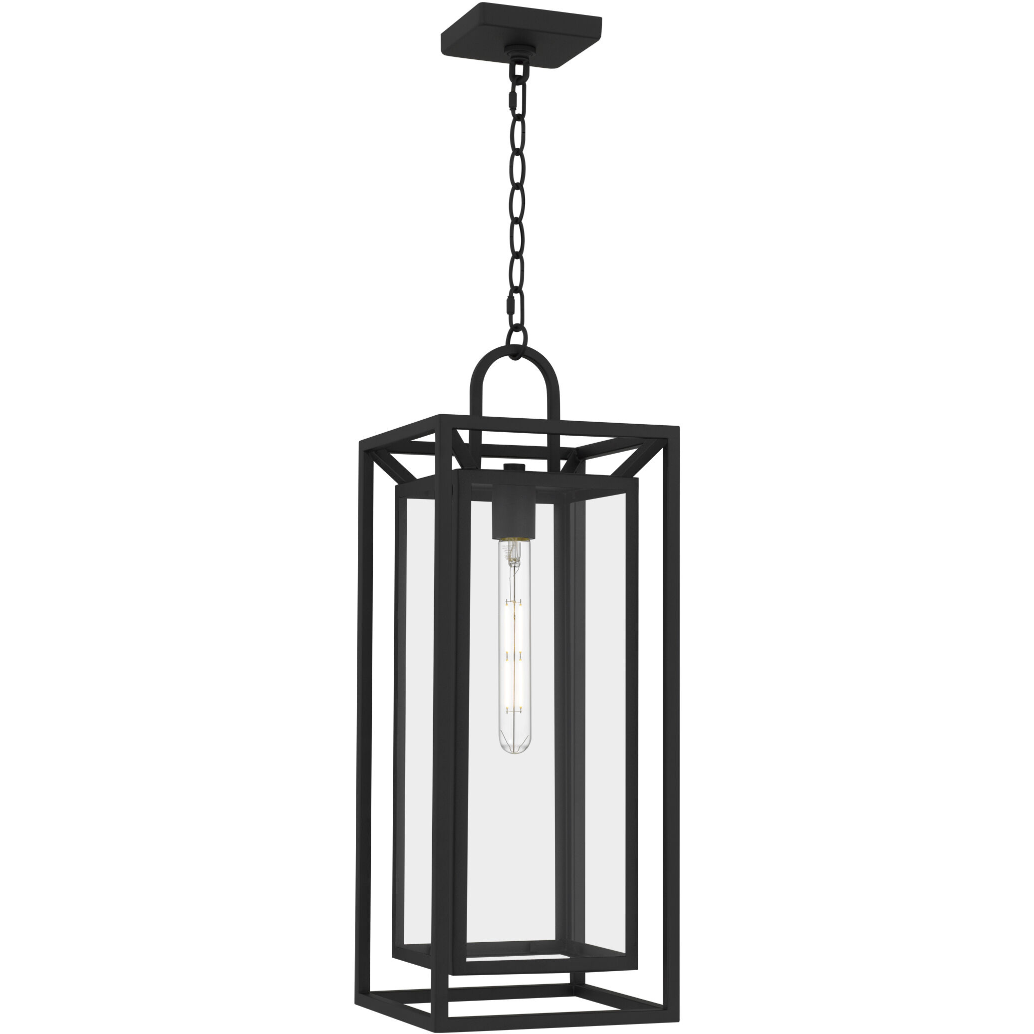 Jayce 1 Light 9 inch Matte Black Outdoor Hanging Lantern