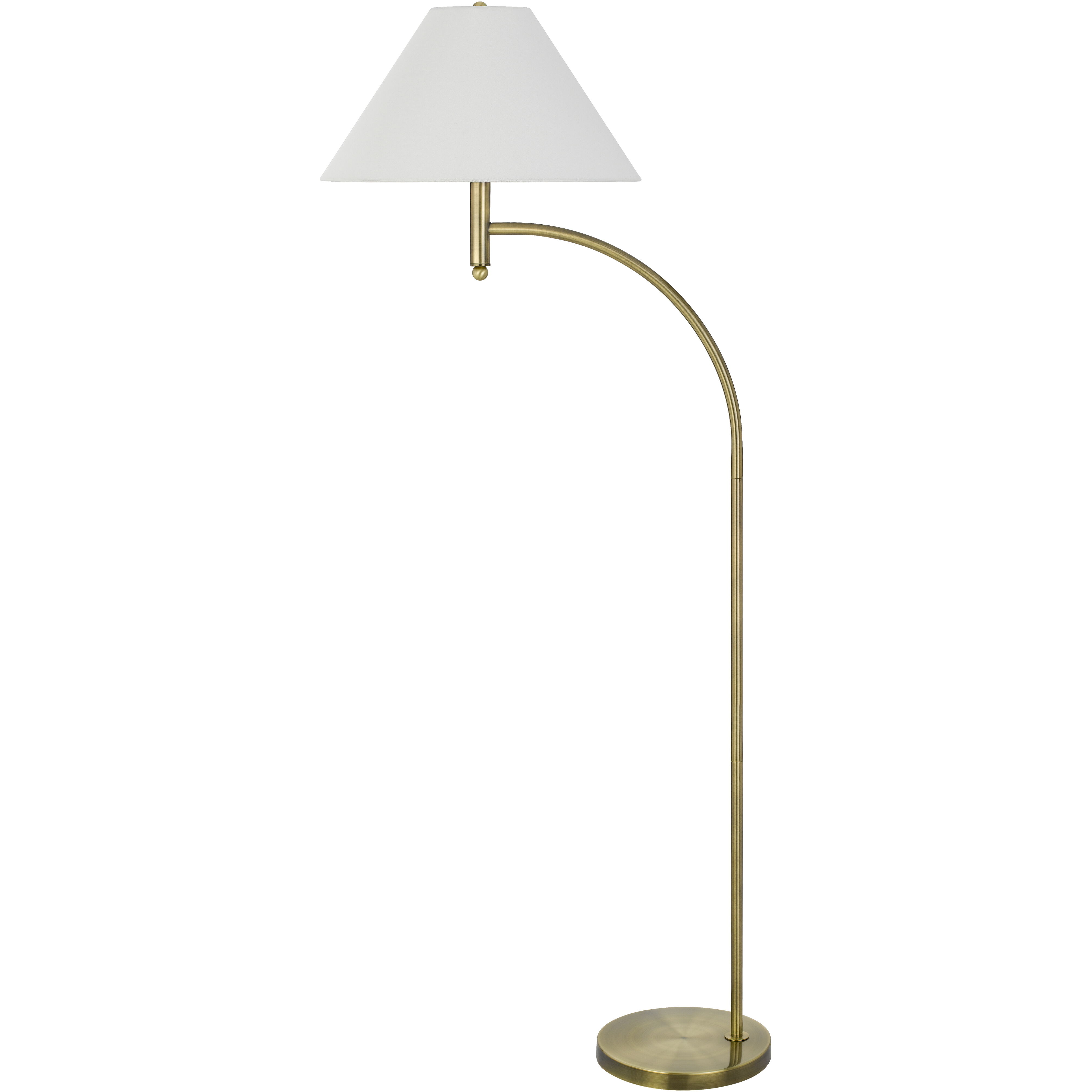 Mosley 65 inch 150 watt Antique Brass Floor Lamp Portable Light