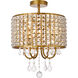 Elise 4 Light 14 inch Brass Flush Mount Ceiling Light