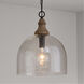 Inglewood 1 Light 15 inch Grey Wash and Dark Pewter Pendant Ceiling Light in Clear Seeded