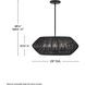 Lisa McDennon Open Air Luca 5 Light 28 inch Black Outdoor Hanging