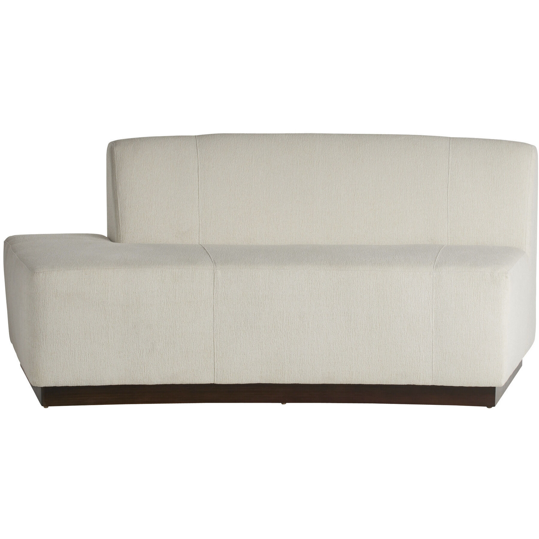 Islander Vanilla and Dark Walnut Sofa, Left
