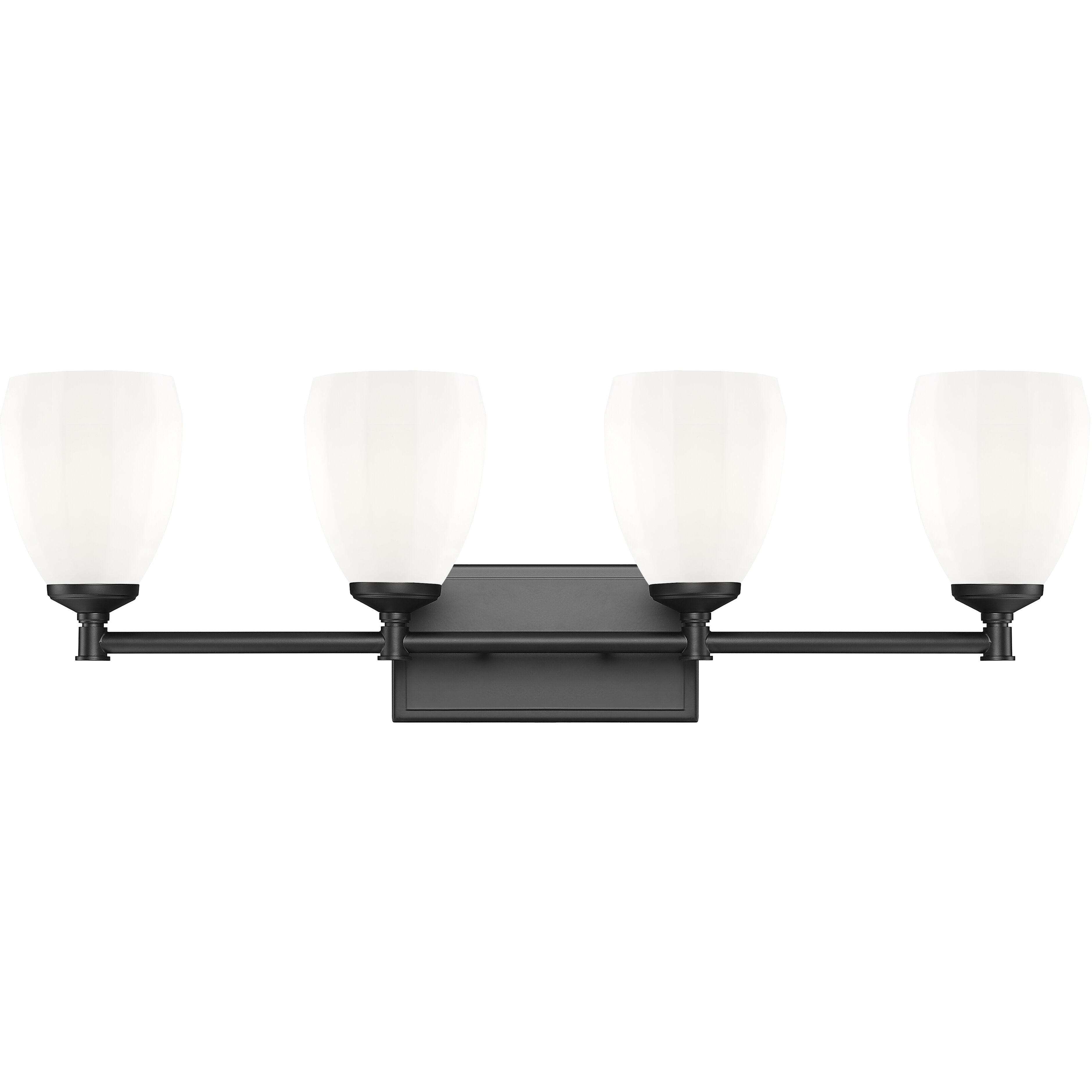 Oren 4 Light 31 inch Matte Black Bath Vanity Light Wall Light