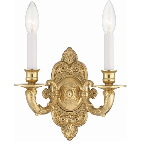 Westbury 2 Light 10 inch Polished Brass Sconce Wall Light