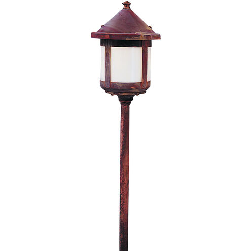 Berkeley 12V 18 watt Verdigris Patina Landscape Light in White Opalescent