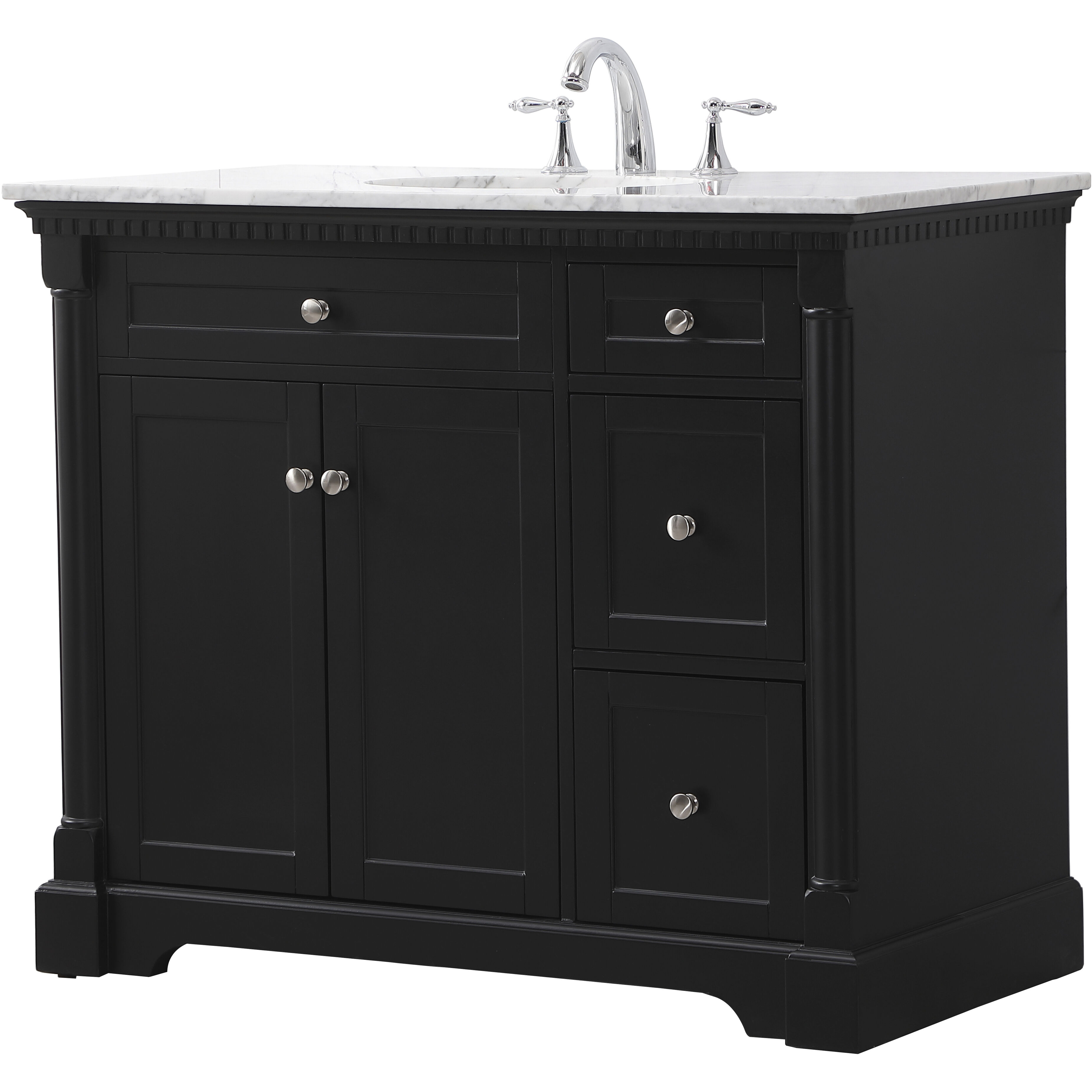 Clarence 42 X 21.5 X 35 inch Black Vanity Sink Set