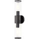 Banca 2 Light 19 inch Black Chrome ADA Vanity Sconce Wall Light