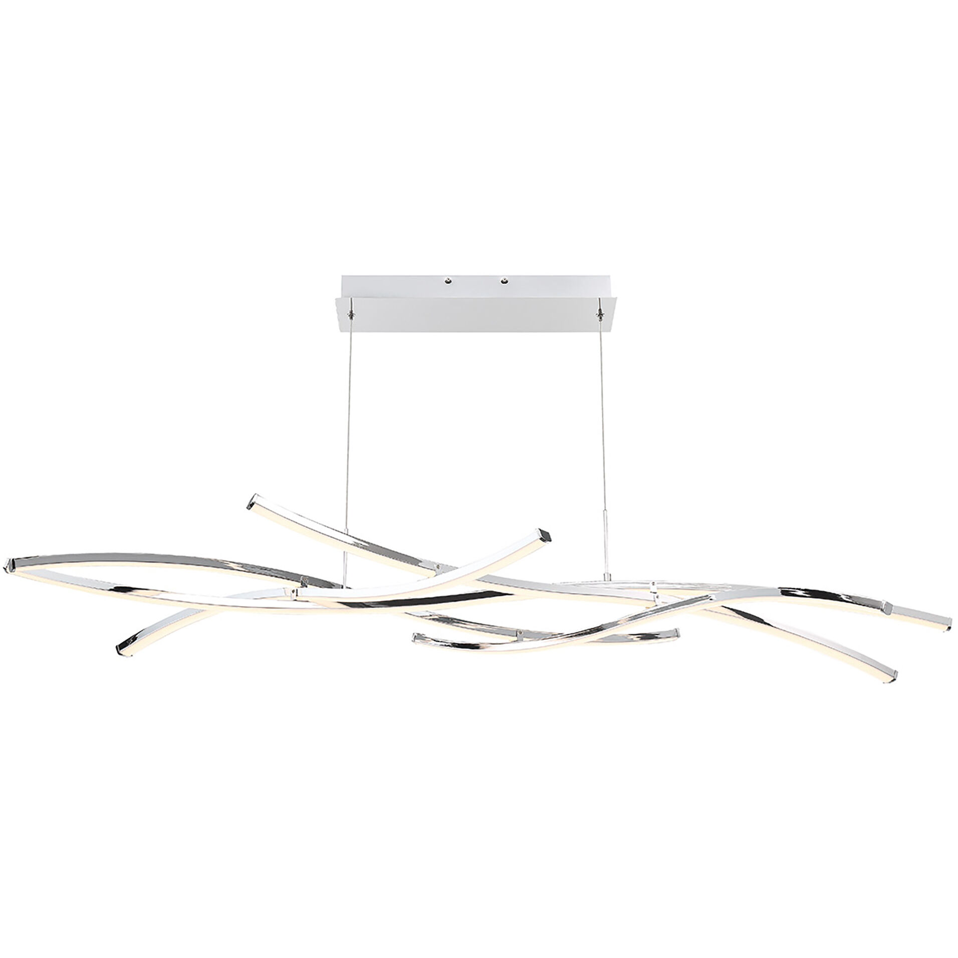 Divergence Linear Chandelier Ceiling Light in Chrome, dweLED