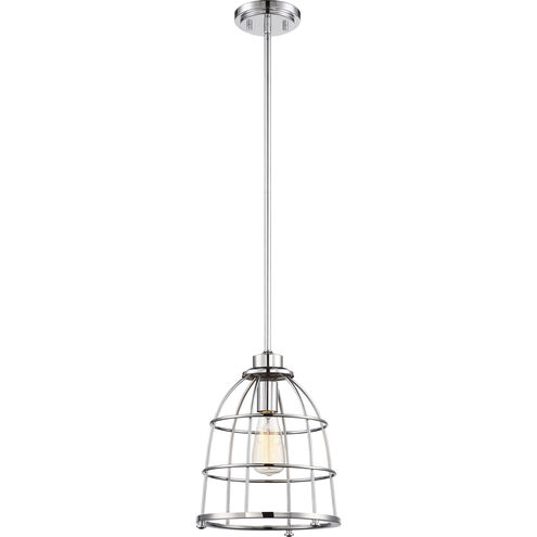 Maxx 1 Light 10.38 inch Polished Nickel Pendant Ceiling Light