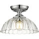 Audra 1 Light 11.75 inch Chrome Semi-Flush Mount Ceiling Light