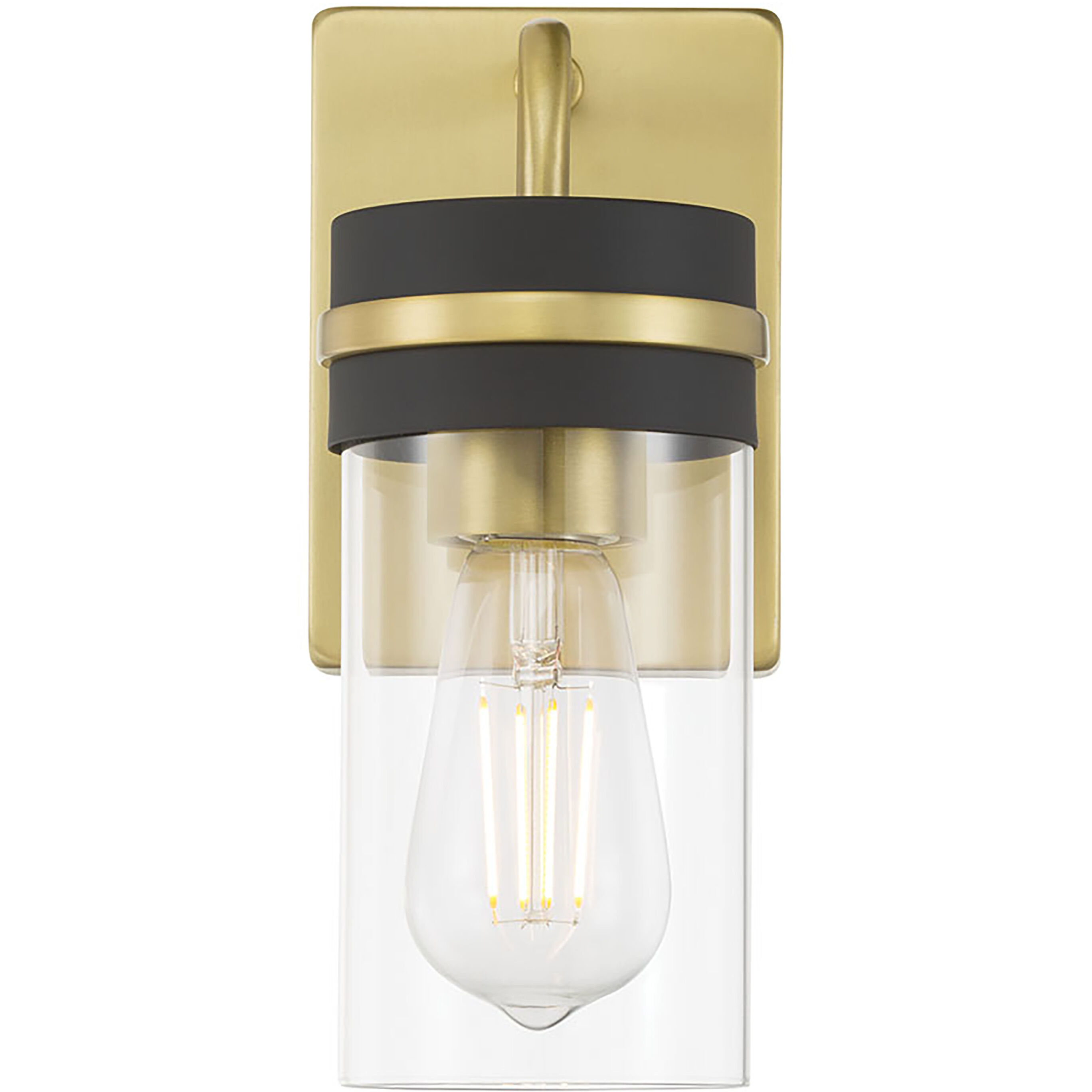 Marbridge 1 Light 4.25 inch Vintage Brass and Matte Black Wall Sconce Wall Light