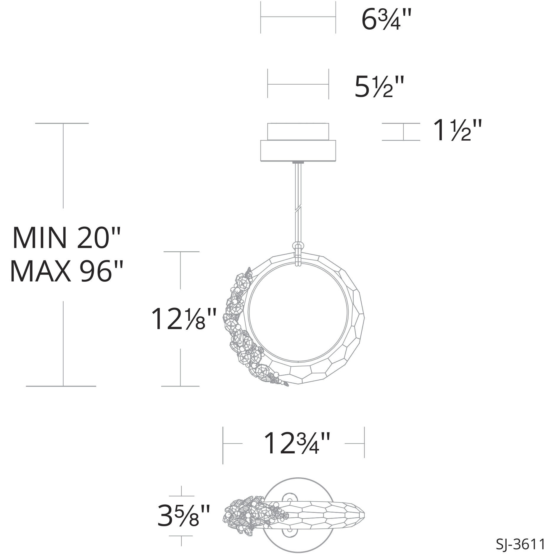 Forever Serenity LED 3.6 inch Polished Chrome Pendant Ceiling Light in Red Rope, Red Rope