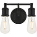 Serif 2 Light 9 inch Black Wall Sconce Wall Light