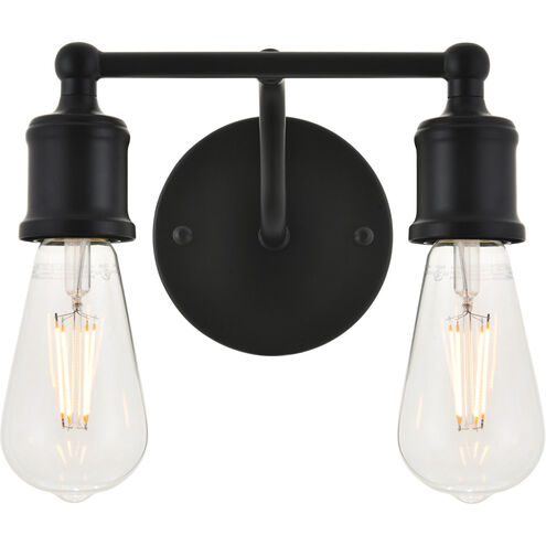 Serif 2 Light 9 inch Black Wall Sconce Wall Light