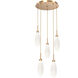 Fiori LED 18.5 inch Novel Brass Chandelier Ceiling Light, Round Multi-Port