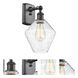 Ballston Cindyrella 1 Light 8 inch Oil Rubbed Bronze Sconce Wall Light in Incandescent, Seedy Glass