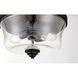 Shyloh 2 Light 14 inch Coal Flush Mount Ceiling Light