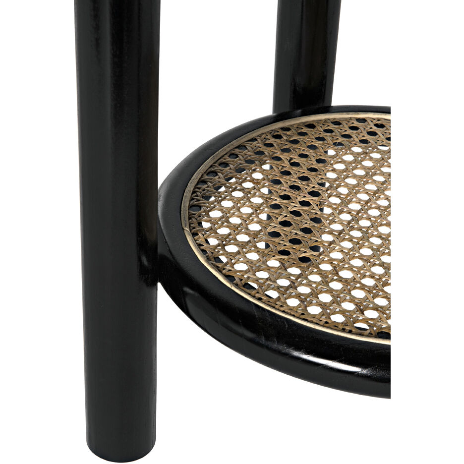 Hide Away 19.5 X 19.5 inch Charcoal Black Side Table