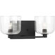 Drew & Jonathan Lochdale 2 Light 14.75 inch Midnight Black Vanity Light Wall Light, Medium