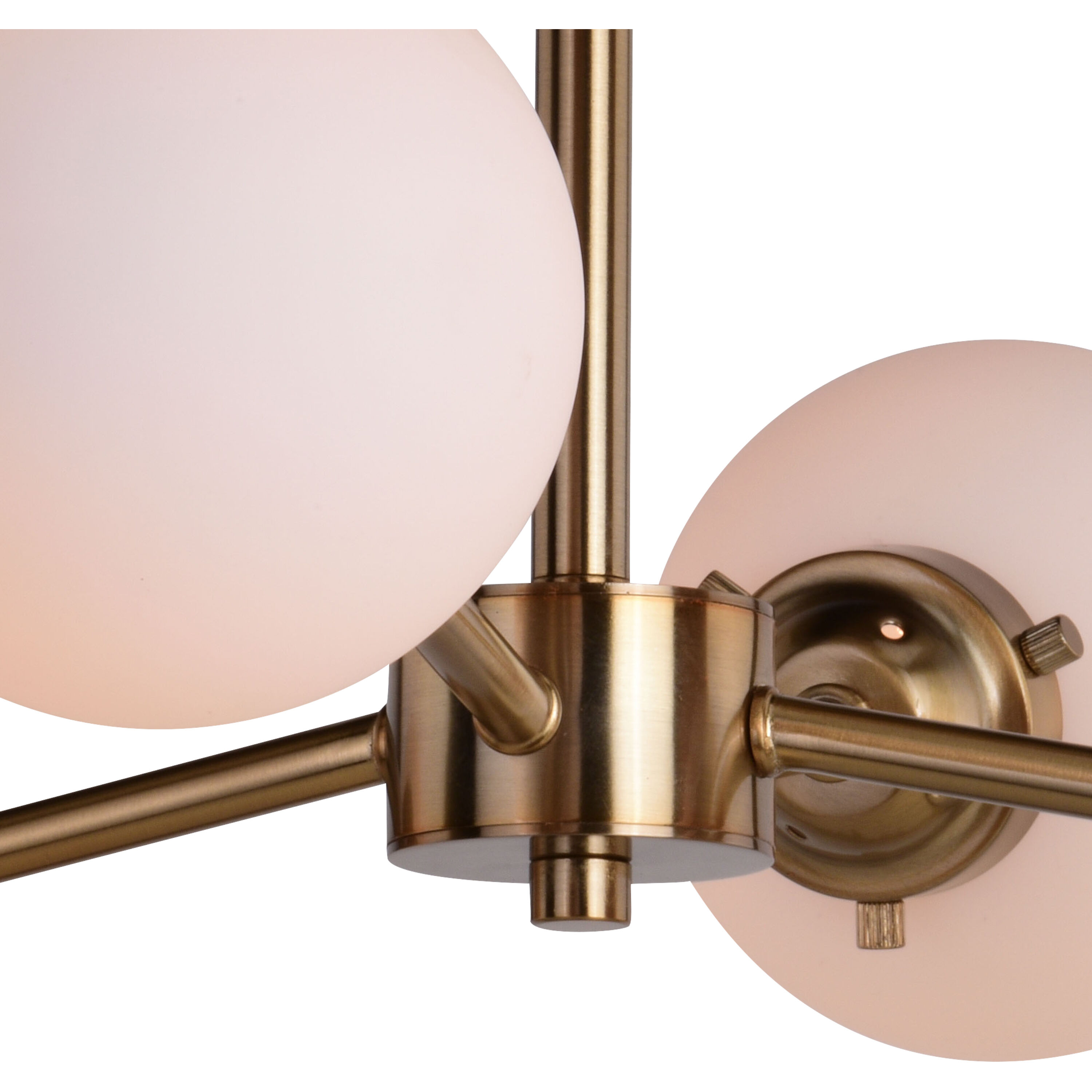Orbit LED 20 inch Muted Brass Semi-Flush Mount Ceiling Light in 4