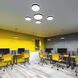 Rhythm LED 18 inch Black Flush Mount Ceiling Light in Direct/Indirect