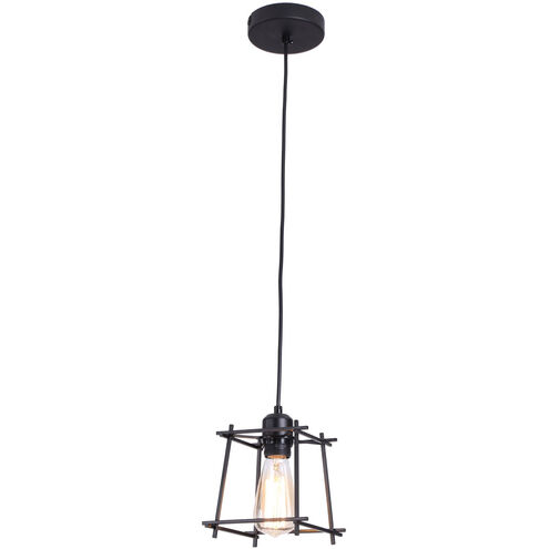 Kansas 1 Light 6 inch Matte Black Pendant Ceiling Light