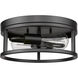 Canada 2 Light 12 inch Black Flush Mount Ceiling Light