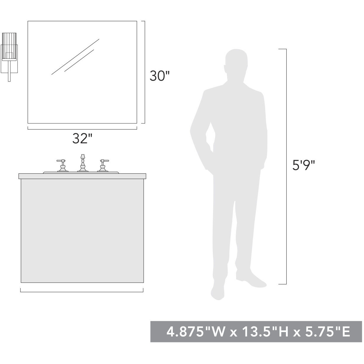 Winslett 1 Light 4.75 inch Matte Black Wall Sconce Wall Light, Damp