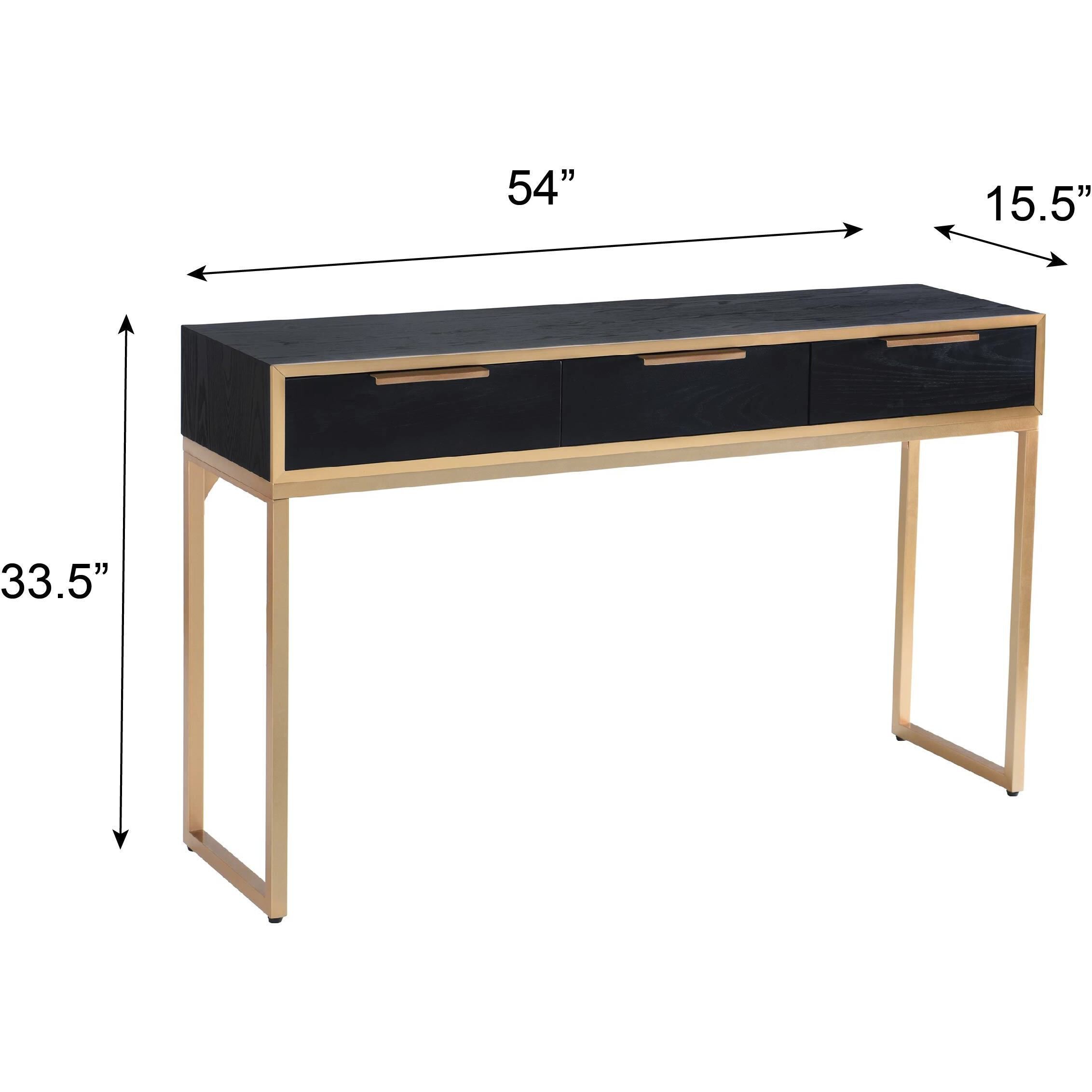 Aurelia 54 X 15.5 inch Ebony and Gold Console