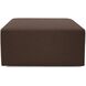 Universal 36 inch Chocolate Outdoor Ottoman Cover, 36in Square, The Seascape Collection