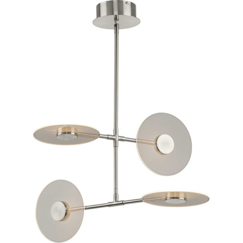 Spoke LED LED 26 inch Brushed Nickel Chandelier Ceiling Light, Progress LED