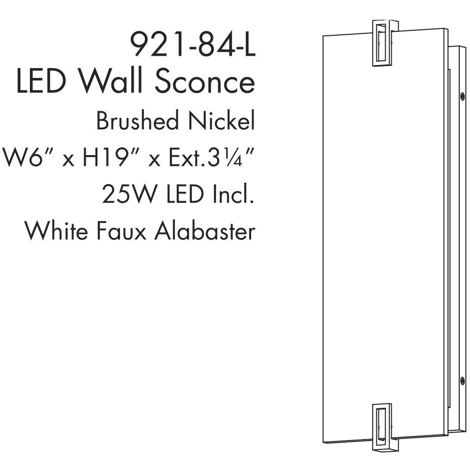 Aizen LED 6 inch Brushed Nickel Wall Sconce Wall Light