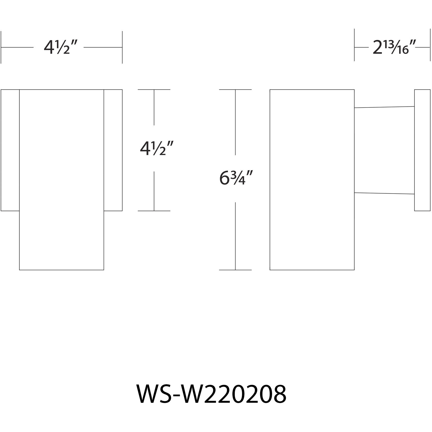 Cubix LED 6.75 inch Black Outdoor Wall Lighting in 3000K, WAC Limited