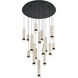 Cambre LED 32 inch Matte Black Multi Drop Chandelier Ceiling Light