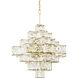 Cubic 6 Light 25.8 inch Calypso Gold Chandelier Ceiling Light