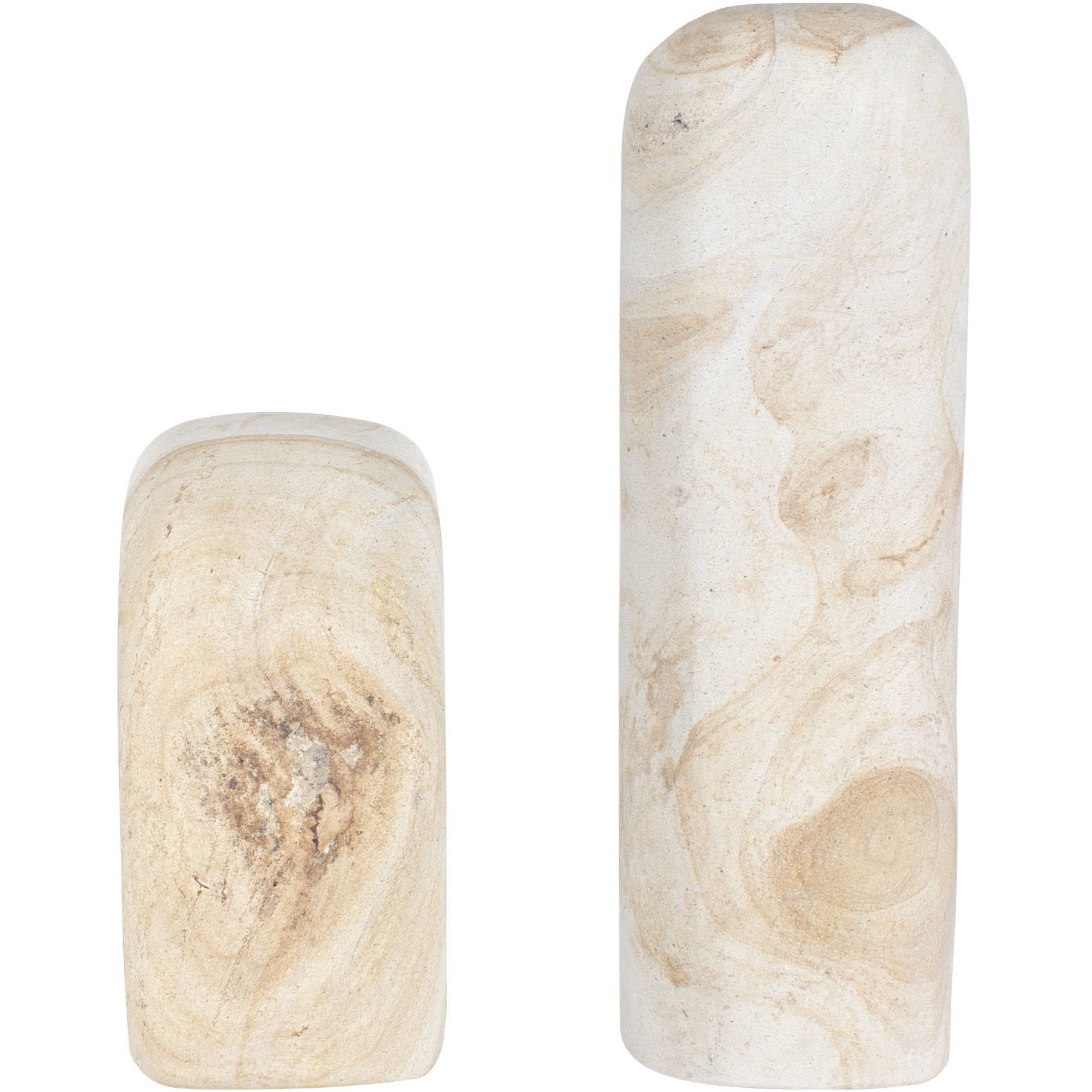 Stone Flow Palimanan Stone Outdoor Sculptures, Set of 2