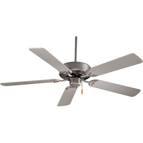 Contractor 52 inch Brushed Steel with Silver Blades Ceiling Fan