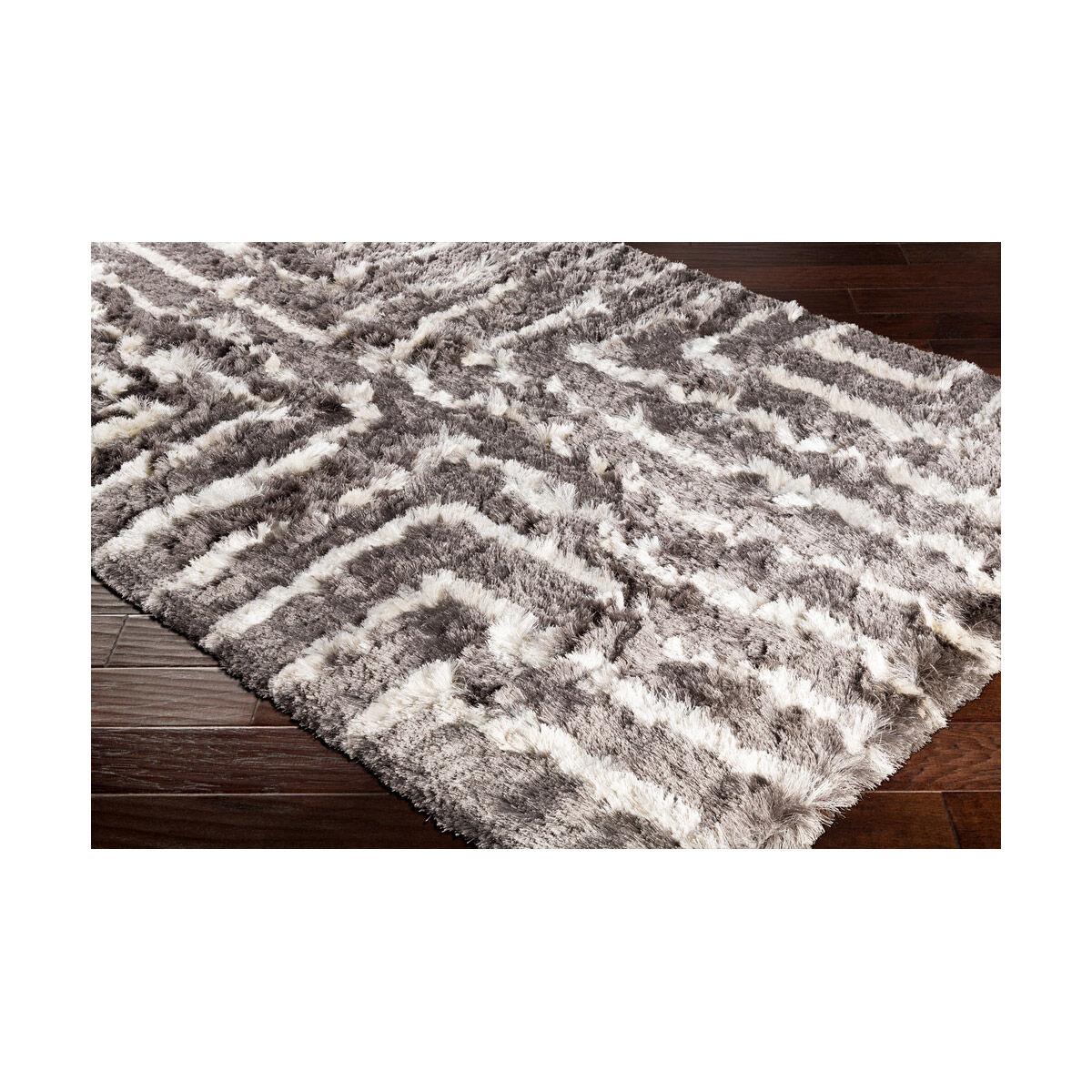 Corsair 90 X 60 inch Medium Gray/Cream Rugs, Rectangle