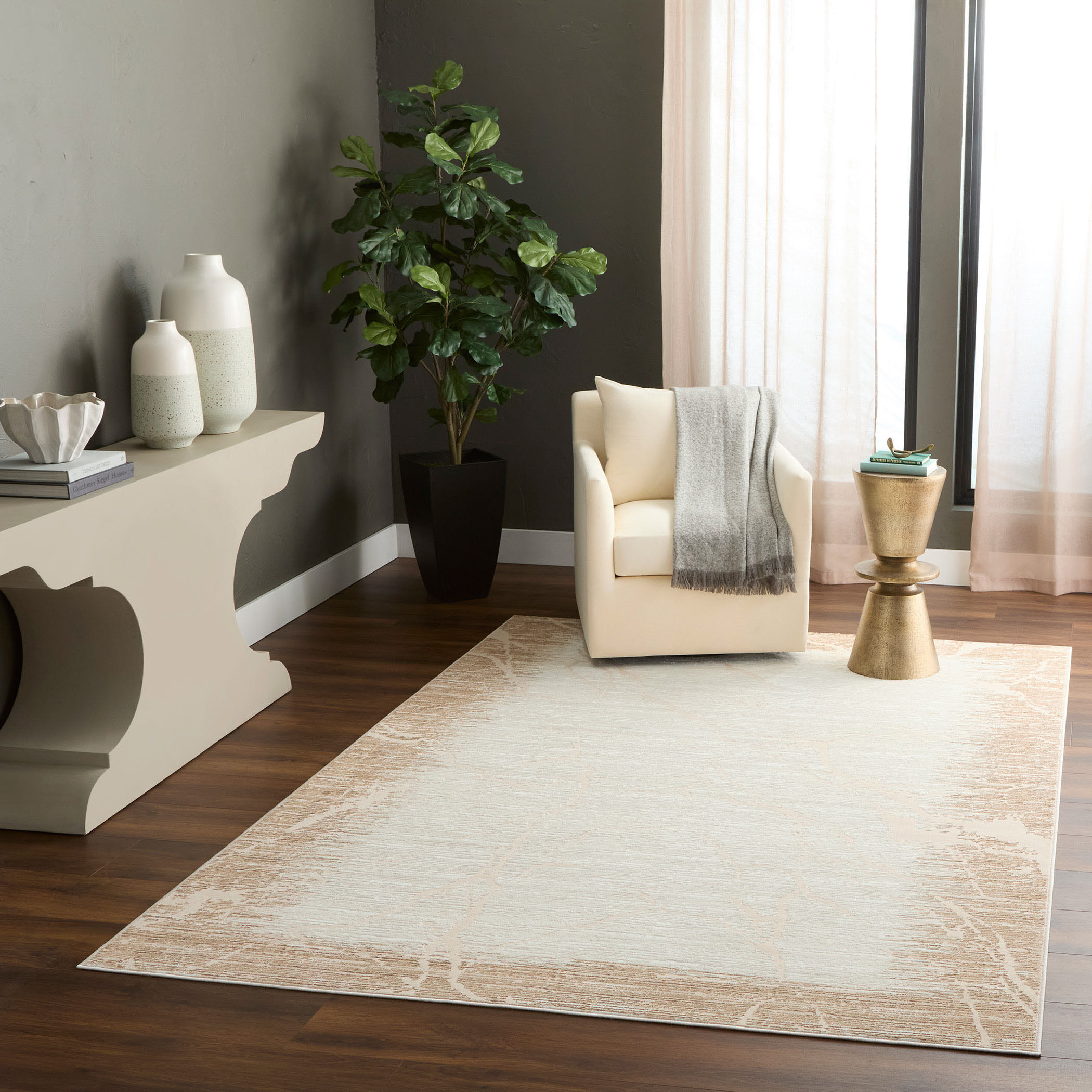 Melet 36 X 24 inch Gold Rug in 2 x 3