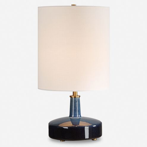 Abyss 22.5 inch 150.00 watt Light Blue and Midnight Blue with Brass Table Lamp Portable Light