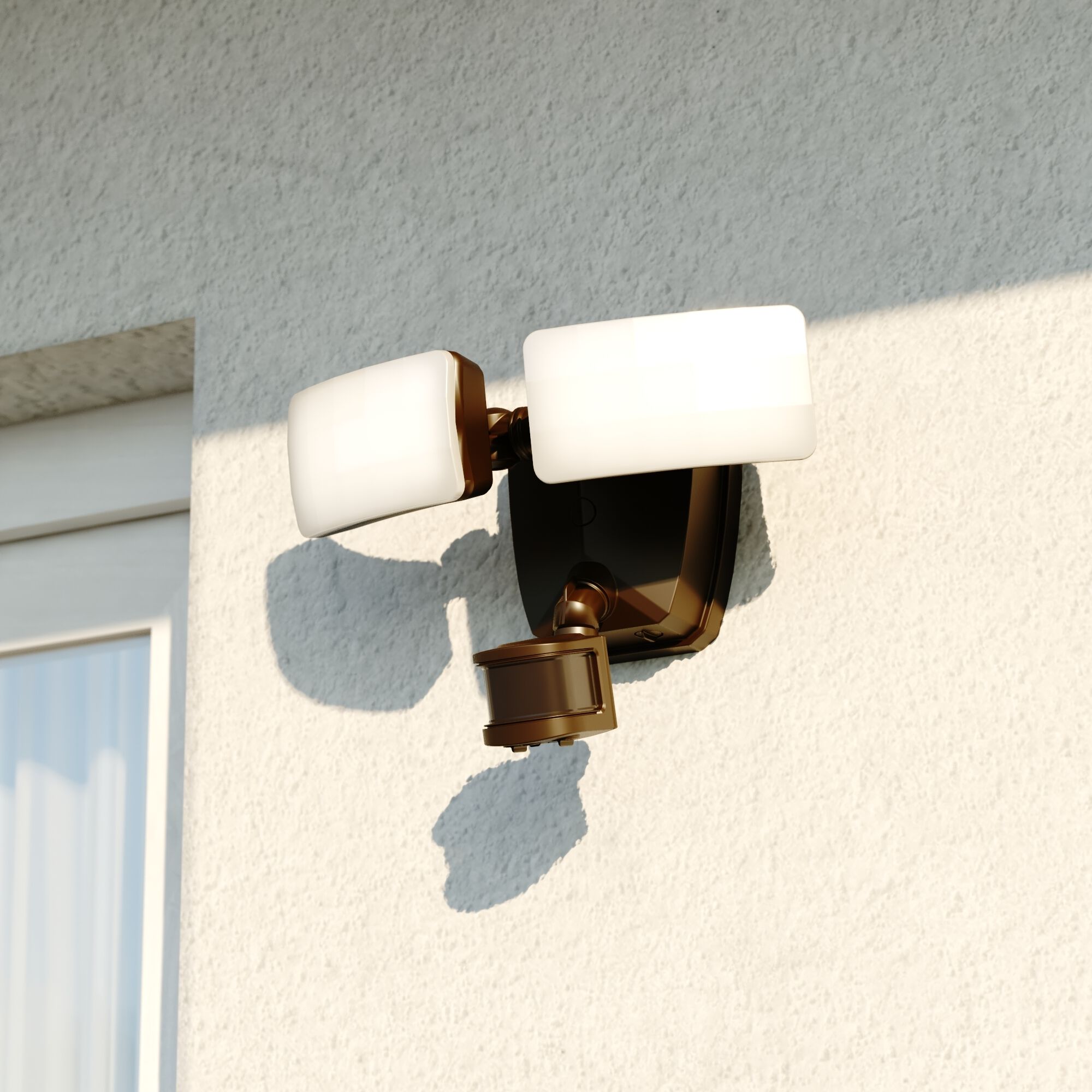 Zeta LED 8 inch Bronze Outdoor Security