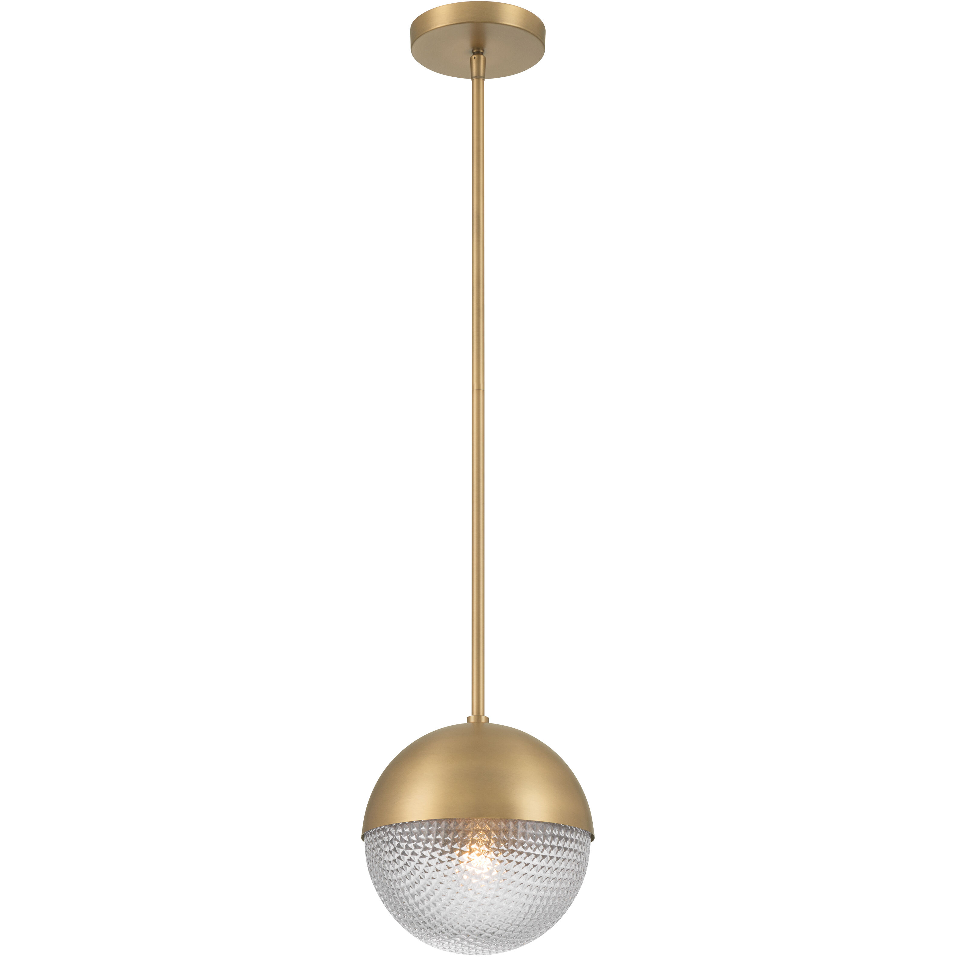 Luniva 1 Light 8 inch Legacy Brass Mini Pendant Ceiling Light