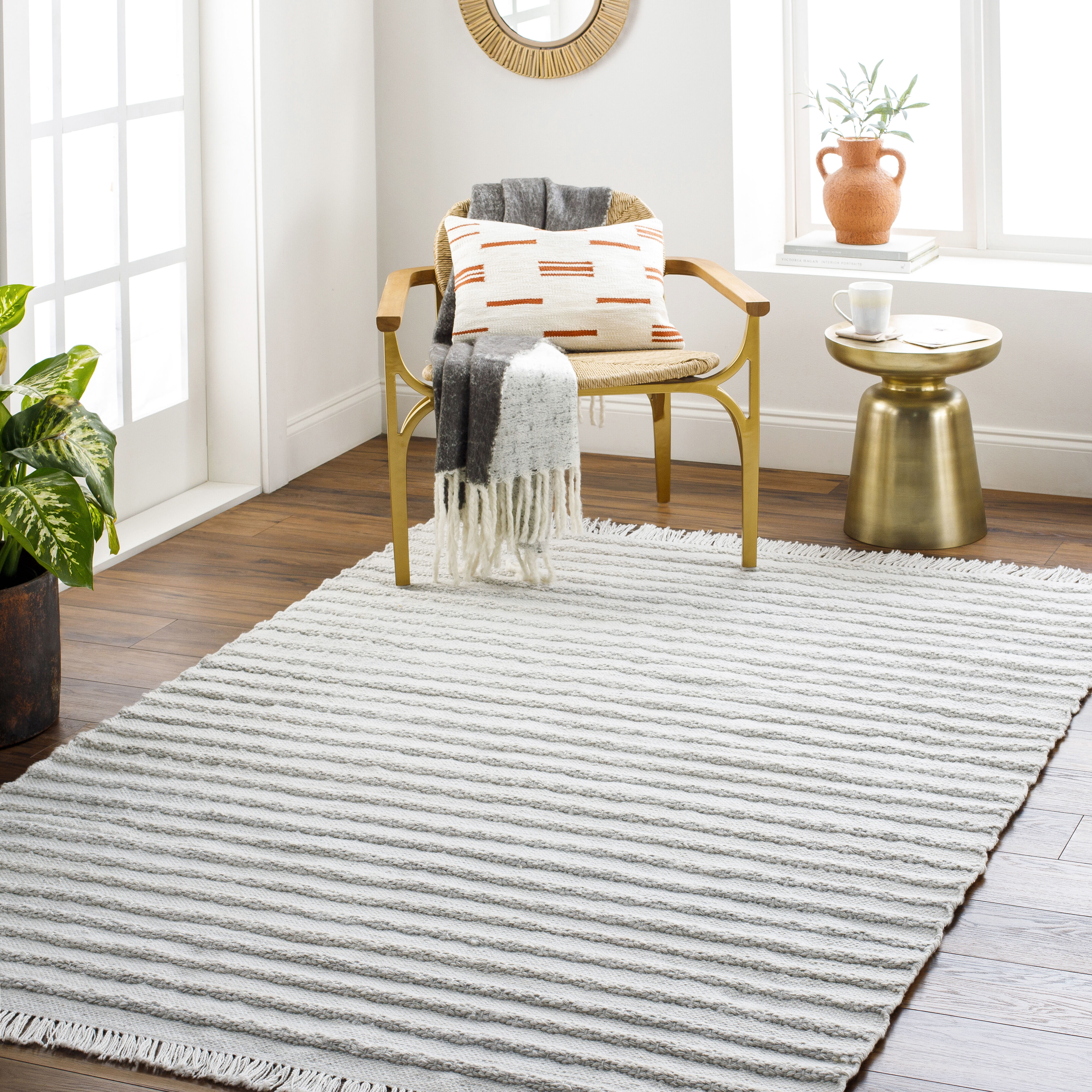 Azalea 144 X 106 inch Light Gray Rug, Rectangle